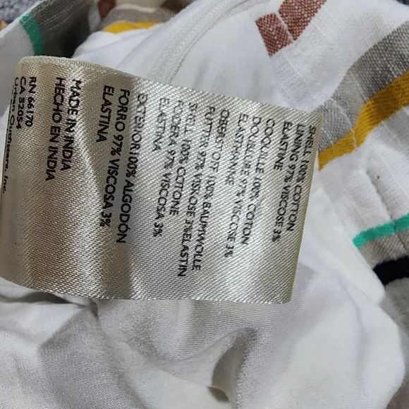 Free People Catalina Pastel Earth Tone Striped Skort Size US 12 - Picture 4 of 6